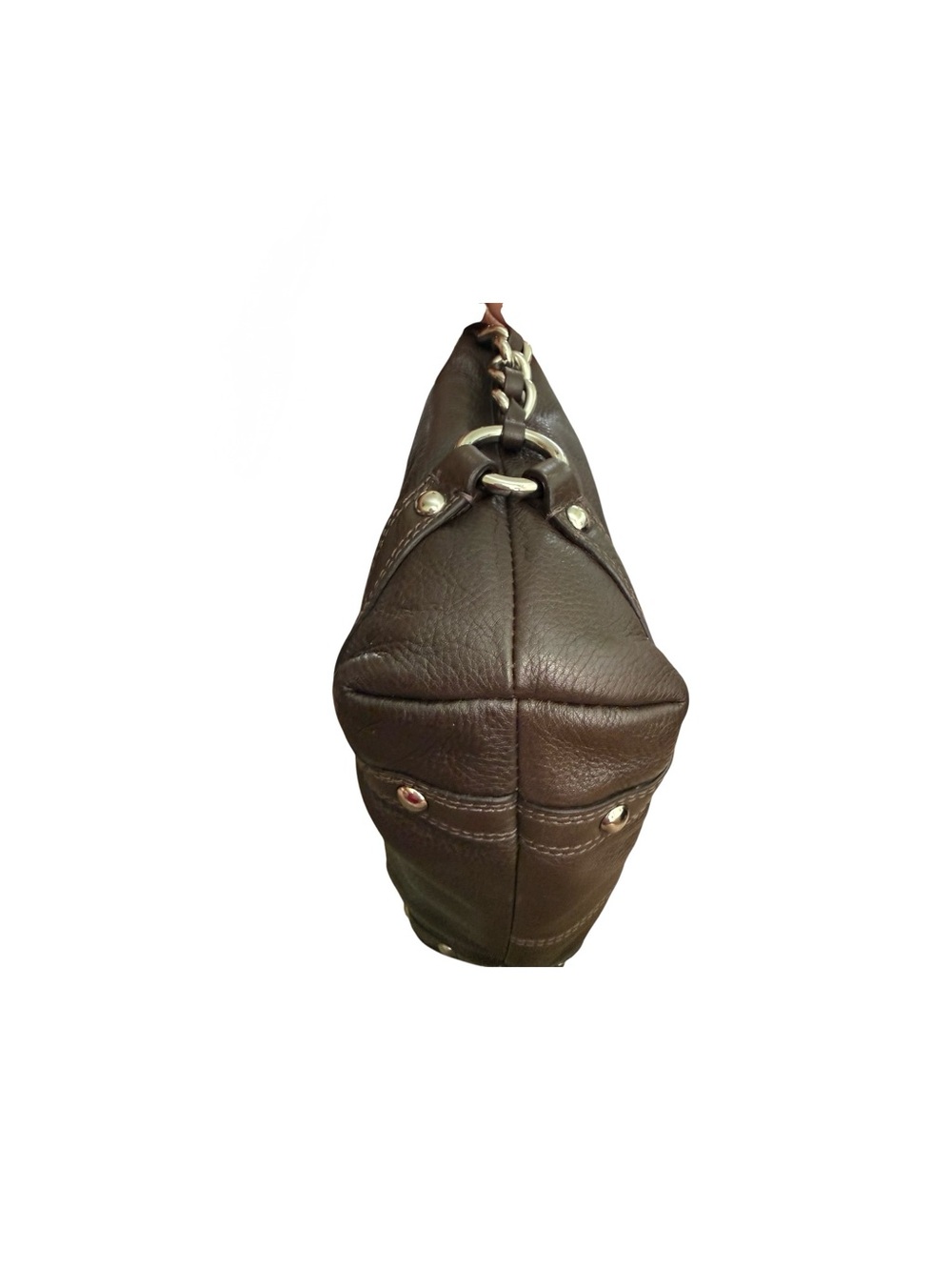 Coach Brown Pebbled Leather Shoulder Bag - Picture 9 of 9